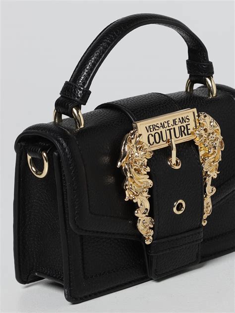 versace jeans black embroidered cross body bag|shoulder bag versace jeans couture.